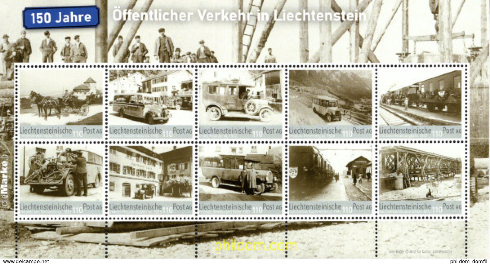 699494 MNH LIECHTENSTEIN 2022 BLOQUE ESPECIAL N. 17 - ÖFFENTLICHER VERKEHR IN LIECHTENSTEIN - Nuovi