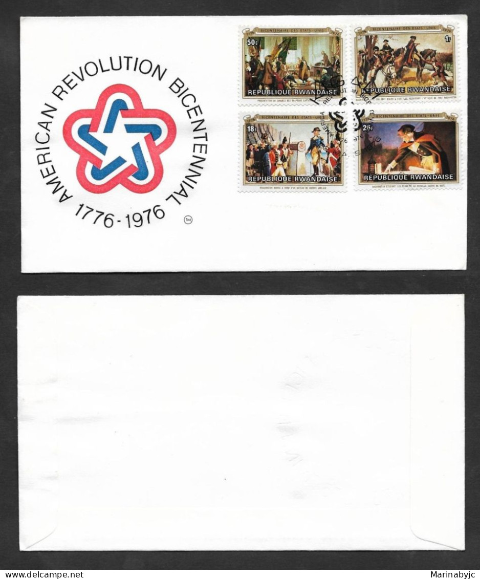 SE)1976 RWANDA  ON FIRST DAY, CENTENARY OF THE AMERICAN REVOLUTION, HISTORICAL EVENTS, XF - Other & Unclassified