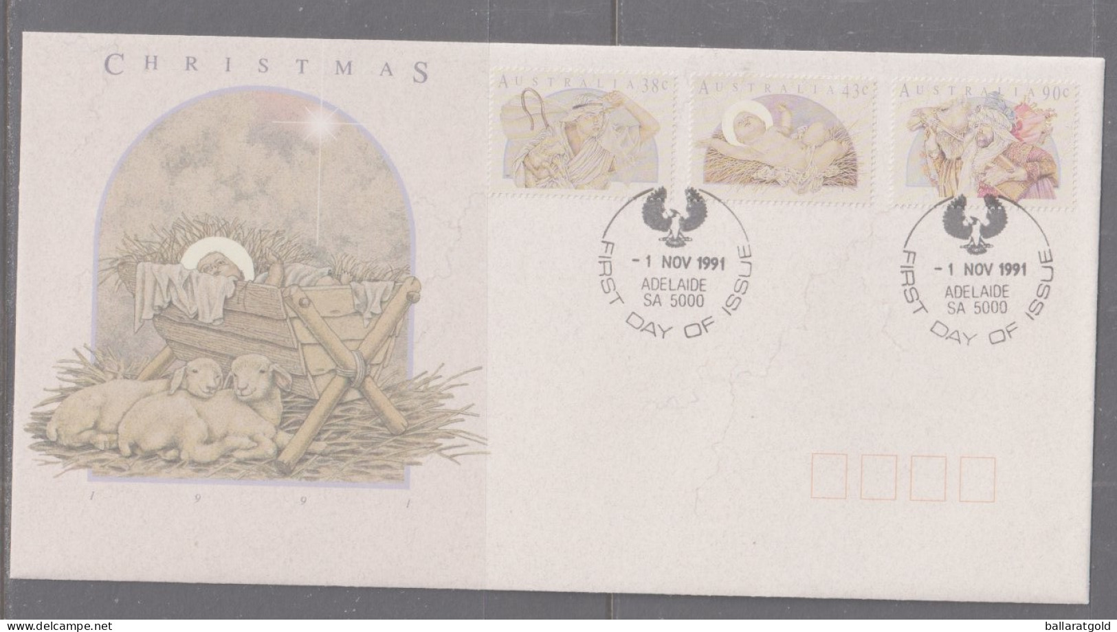 Australia 1991 Christmas APM Adelaide First Day Cover - Briefe U. Dokumente