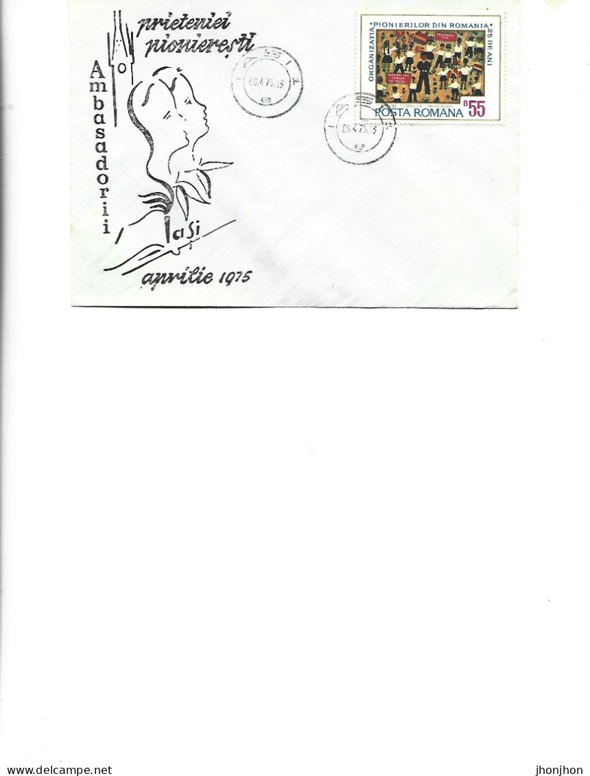 Romania  - Occasional Envelope 1975 Iasi -   Ambassadors Of Pioneering Friendship, April 1975, Iasi - Scouting - Covers & Documents