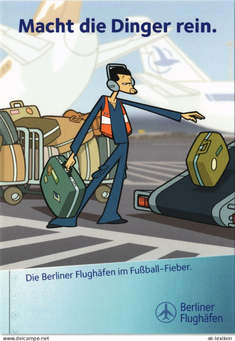 Schönefeld-Berlin Flughafen Scherzkarte Macht Die Dinger Rein 1998 - Schönefeld