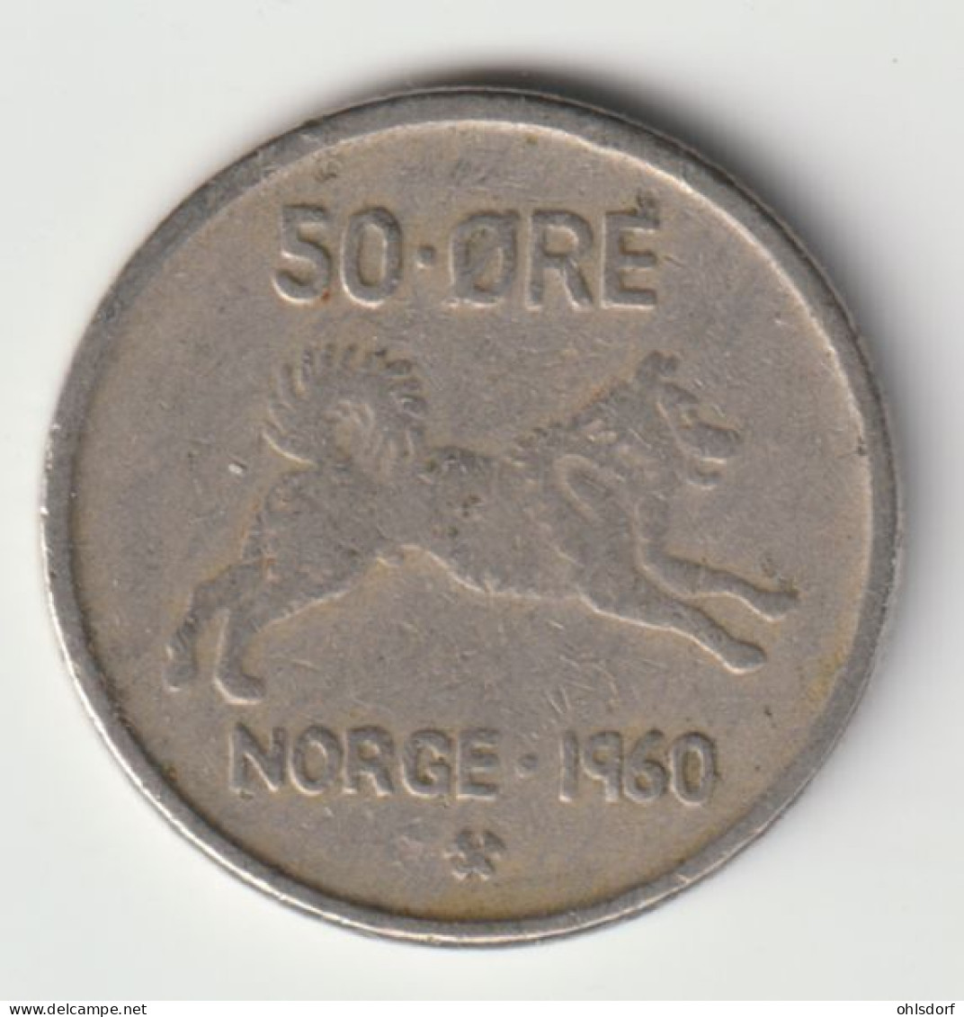 NORGE 1960: 50 Öre, KM 408 - Norvège