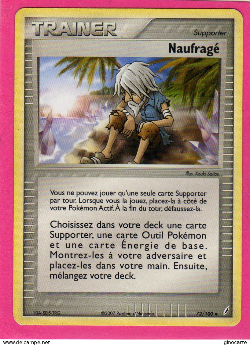 Carte Pokemon 2007 Ex Gardien De Cristal 72/100 Naufragé Bon Etat - Ex