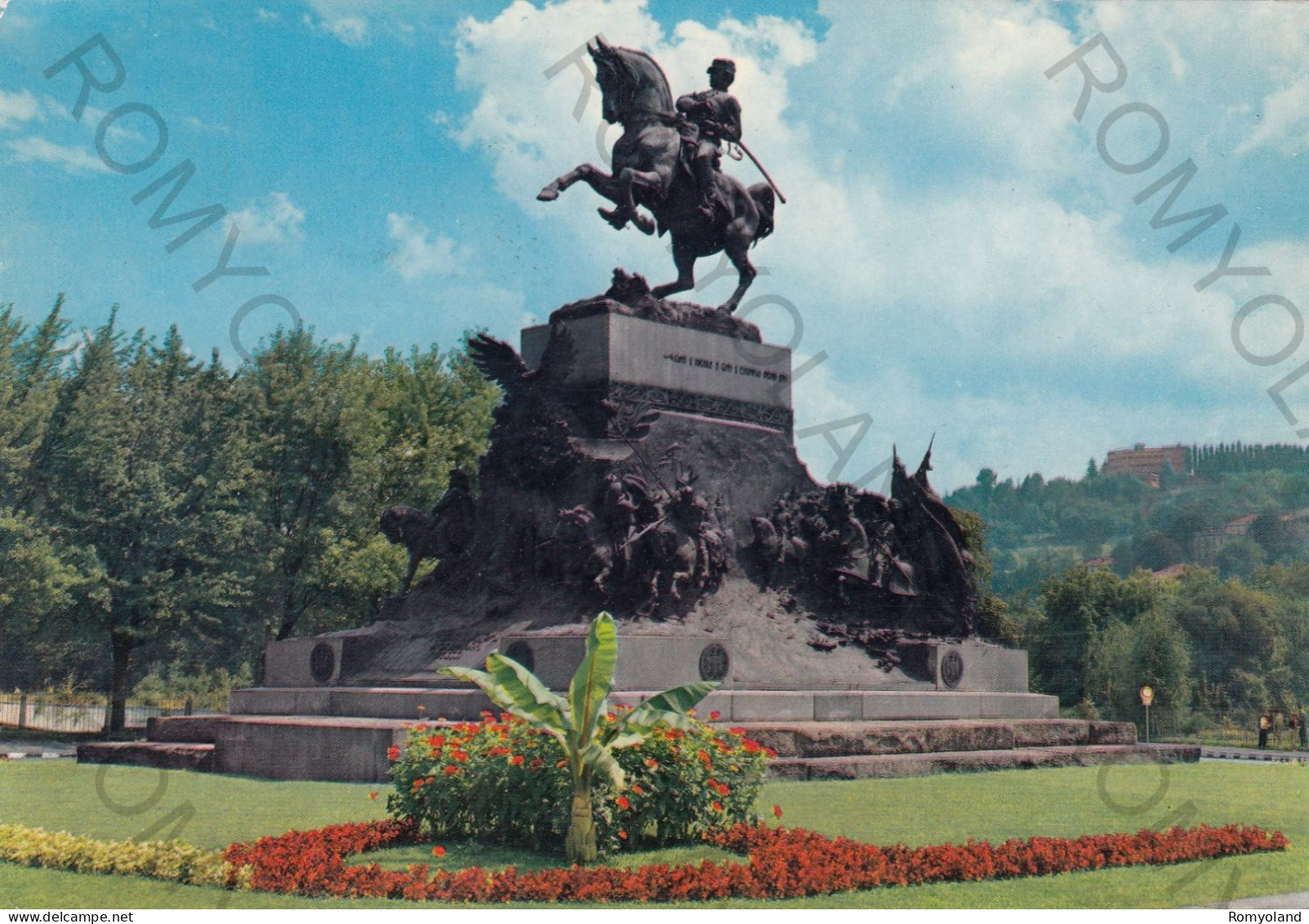 CARTOLINA  C3 TORINO,PIEMONTE-MONUMENTO AL PRINCIPE AMEDEO D.CALANDRA 1902 NEL VERDE PARCO DEL VALENTINO-VIAGGIATA 1976 - Parchi & Giardini