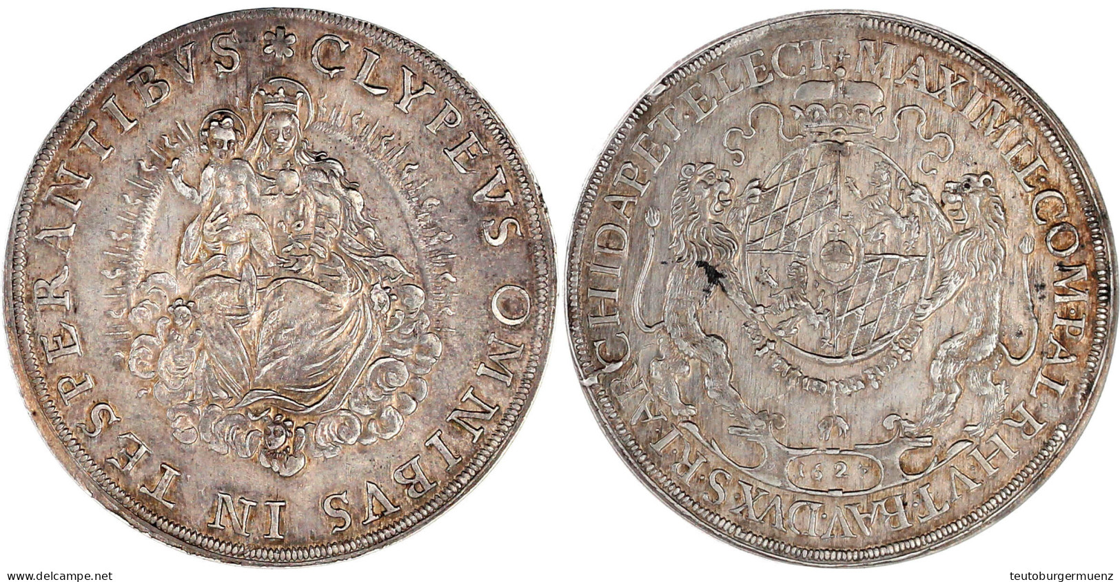 Reichstaler 1627 (kleine Jahreszahl) München. 28,62 G. Gutes Vorzüglich, Min. Schrötlingsfehler Am Rand. Hahn 111. Daven - Gold Coins