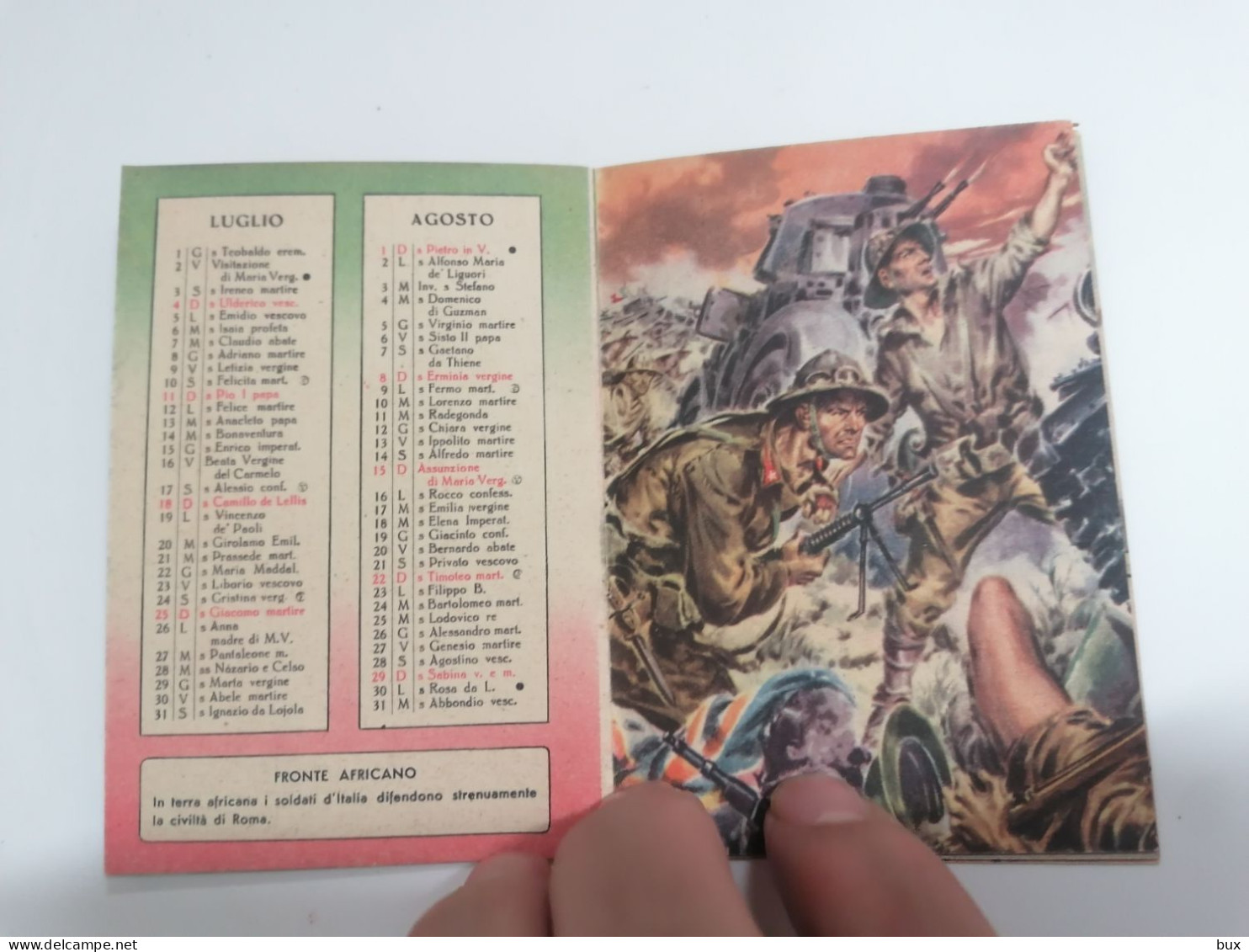 1943 VINCERE CALENDARIETTO MILITARE TASCABILE PERFETTO - Petit Format : 1941-60