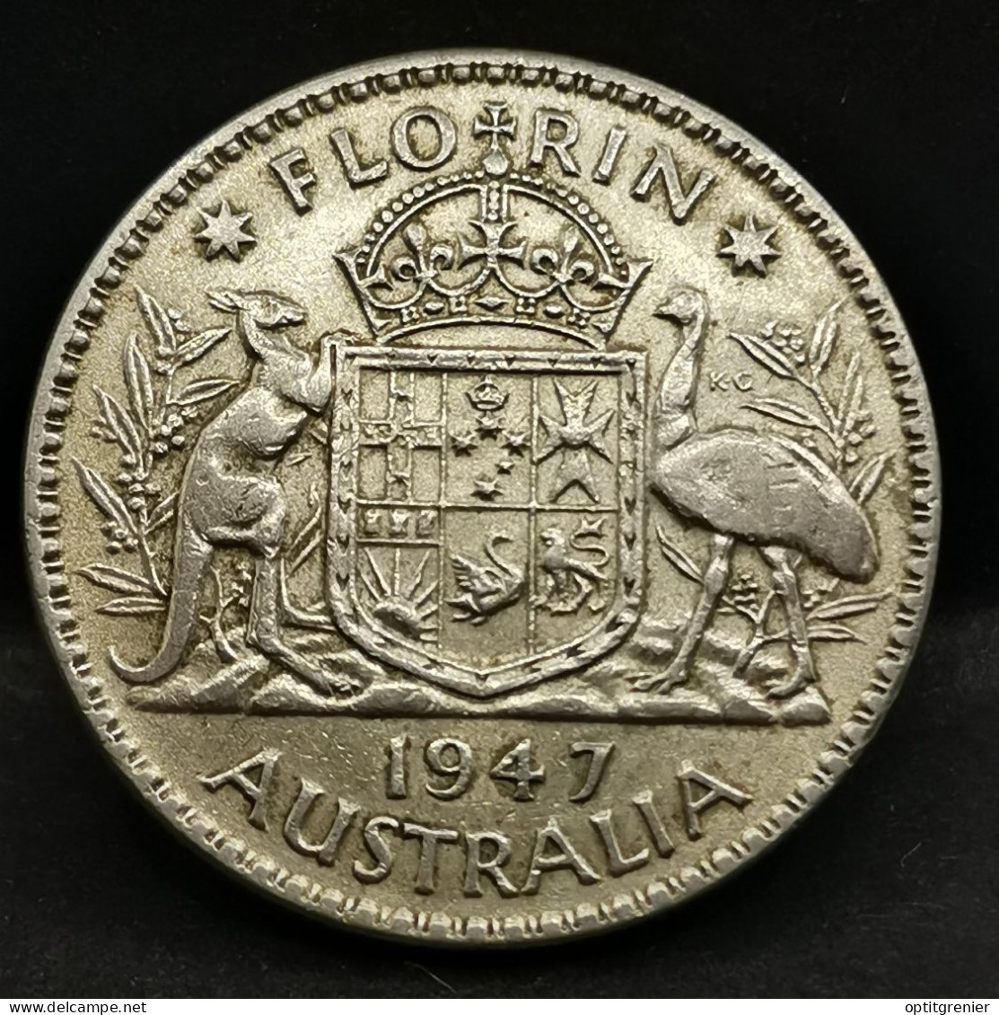 1 FLORIN ARGENT 1947 GEORGE VI AUSTRALIE / AUSTRALIA SILVER - Florin