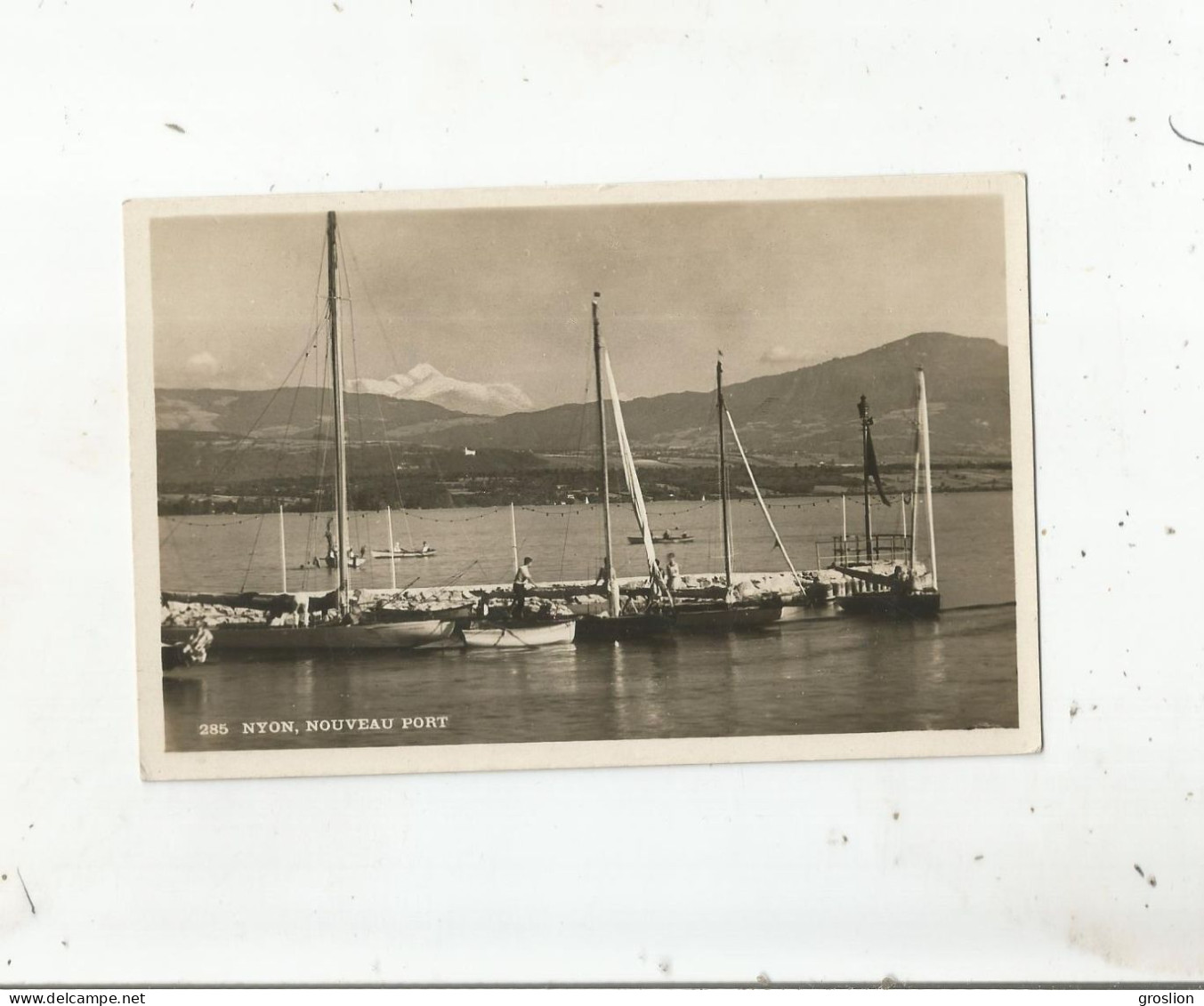 NYON 285 CARTE PHOTO NOUVEAU PORT (PETITES EMBARCATIONS A VOILE) - Nyon