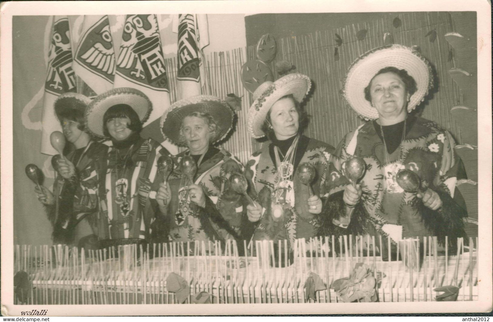 Superrar Alte Große Karnevalsgesellschaft Nürnberg Sombrero Frauen AK 1904 - 1958 Foto Geier Nürnberg - Carnival