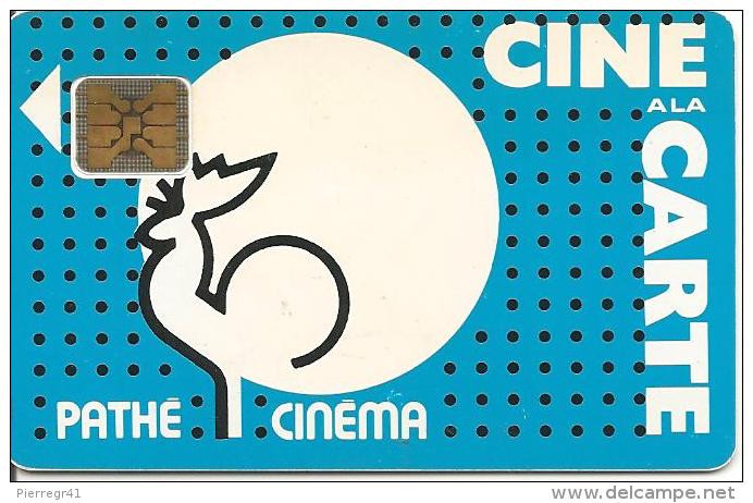 CARTE°-FR- CINEMA-CINE-PATHE-SC4ON-S/E-COQ BLEU FOND POINTILLE--NEUVE-TBE LUXE - Biglietti Cinema