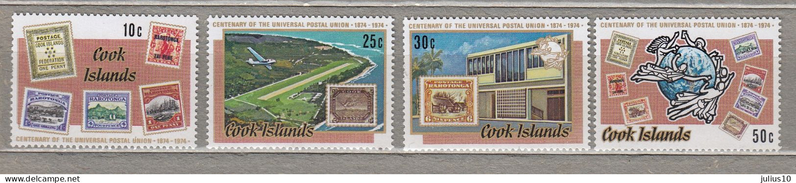 COOK ISLANDS 1974 UPU Stamps On Stamps MHH Mi 424-427 #30265 - U.P.U.