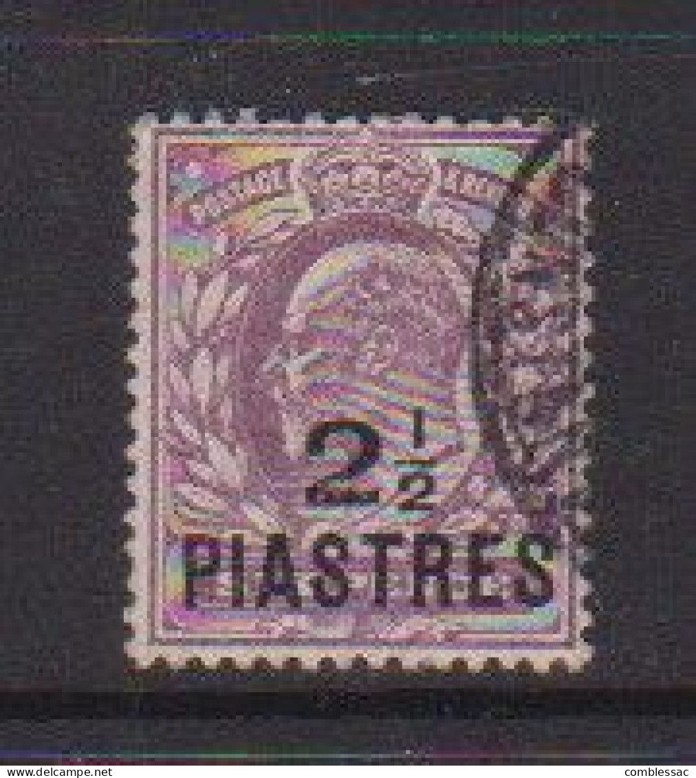 BRITISH  LEVANT    1910    2 1/2pi  On  6d  Purple    USED - Levante Britannico