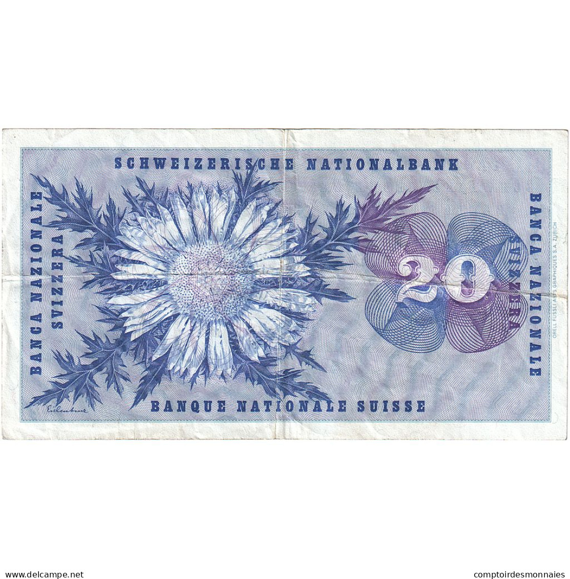 Billet, Suisse, 20 Franken, 1973, 1973-03-07, KM:46u, TB+ - Switzerland