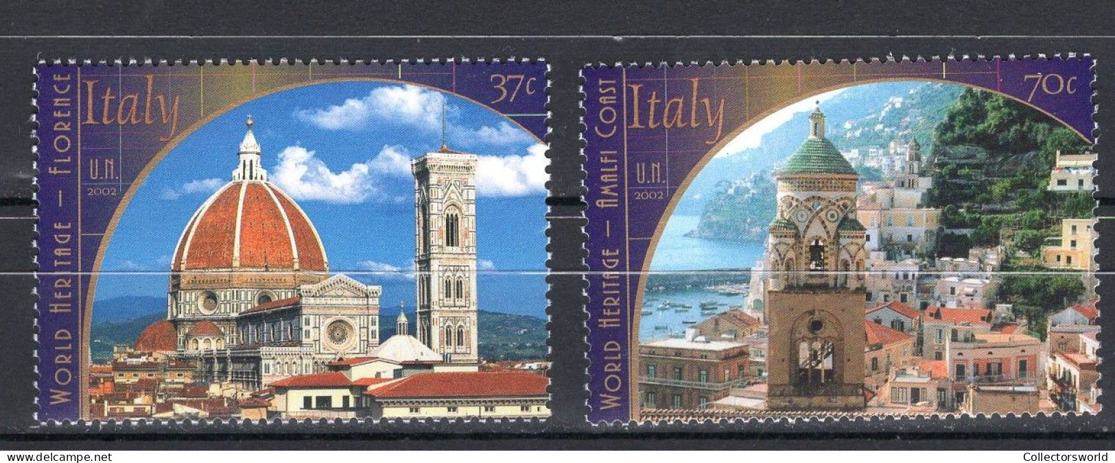 United Nations UN New York Serie 2v 2002 World Heritage Italy MNH - Nuovi