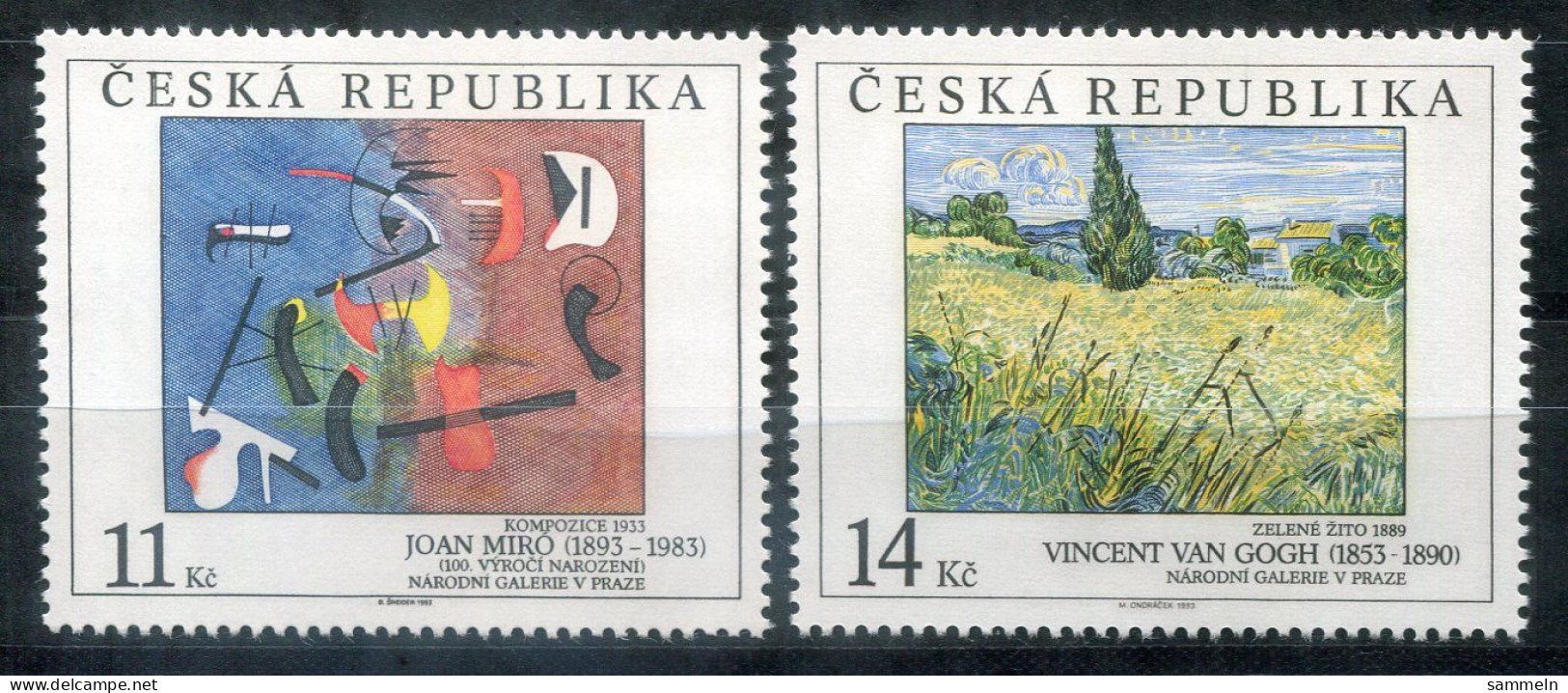 TSCHECHISCHE REPUBLIK 26-27 Mnh - Gemälde,Paintings,Peintures,Miró,van Gogh - CZECH REPUBLIC / RÉPUBLIQUE TCHÈQUE - Ungebraucht