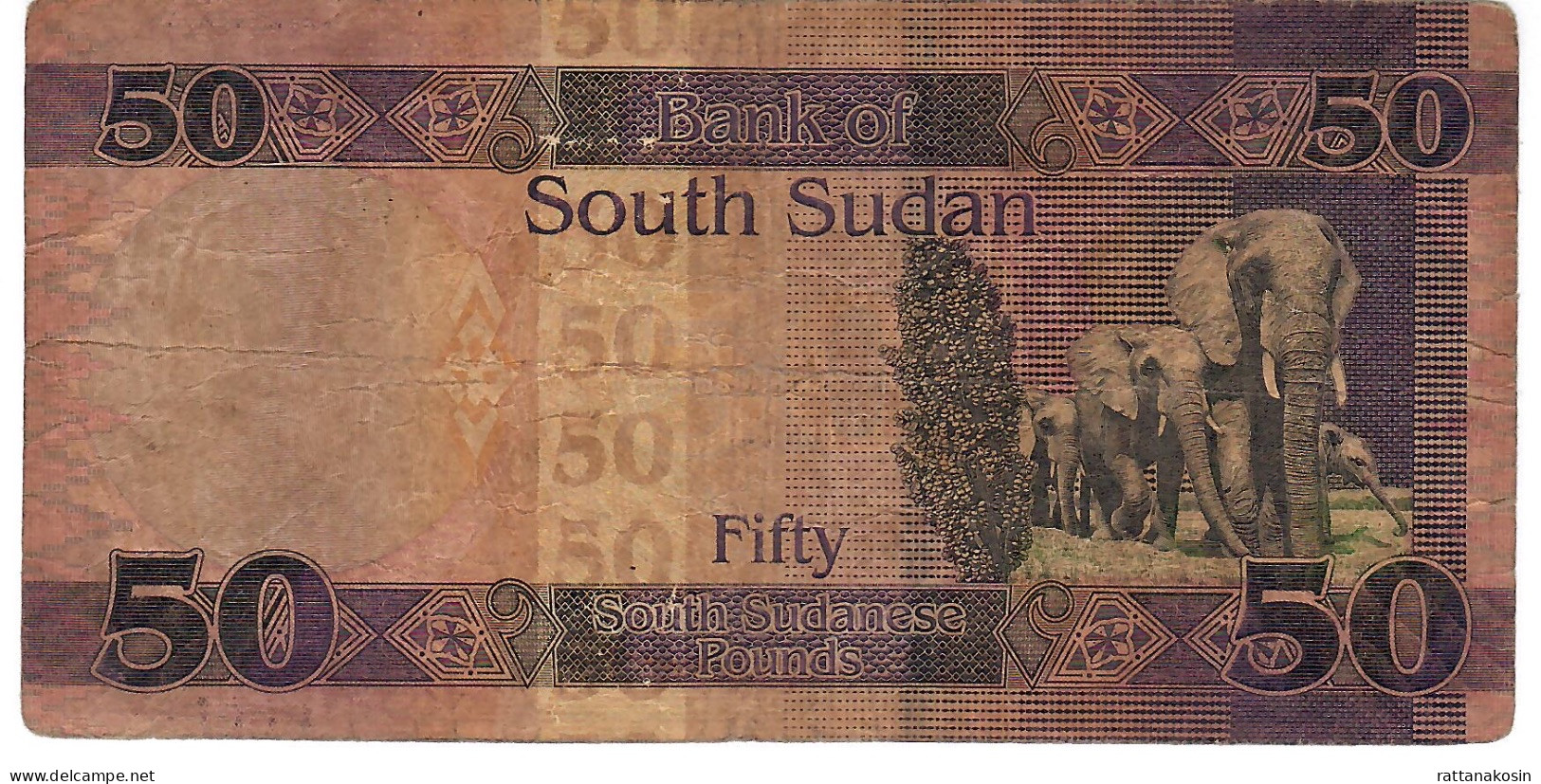 SOUTH SUDAN P16b 50 POUNDS 2016 #AG      RARE DATE   FINE  NO P.h. - South Sudan