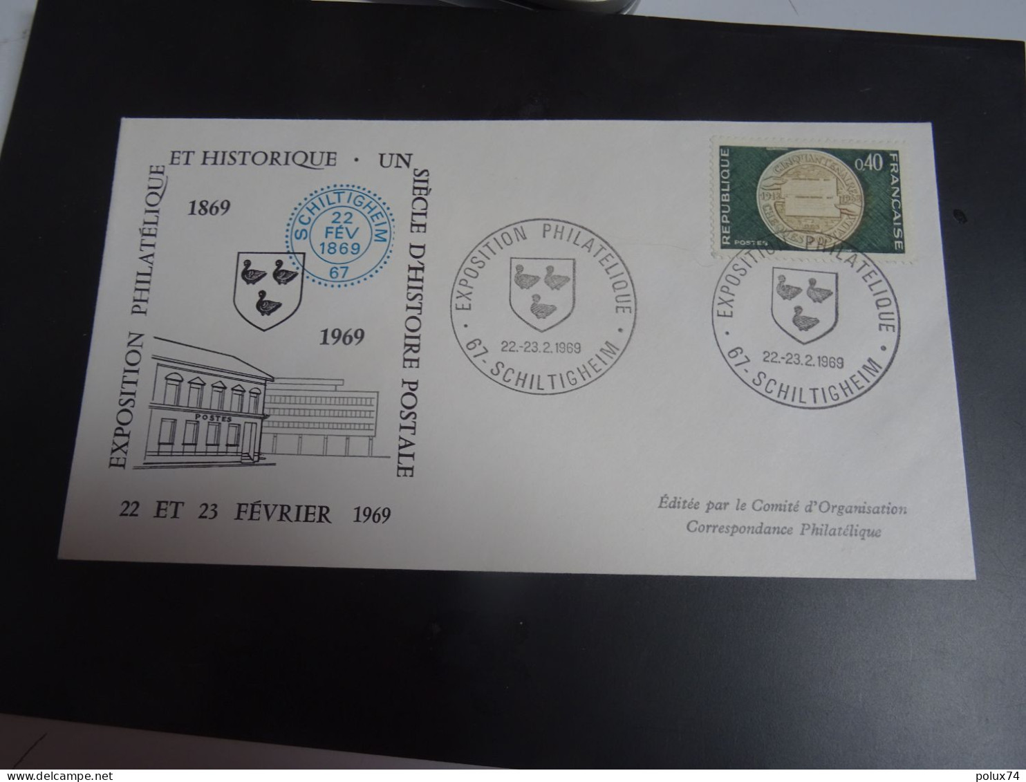 FRANCE SCHILTIGHEIM 1969 EXPOS PHILATELIQUE - Lettres & Documents