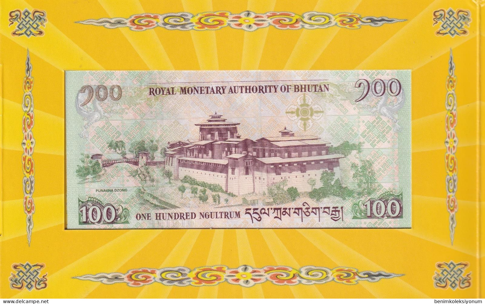 Bhutan, 100 Ngultrum 2011 UNC Royal Wedding - Bhután