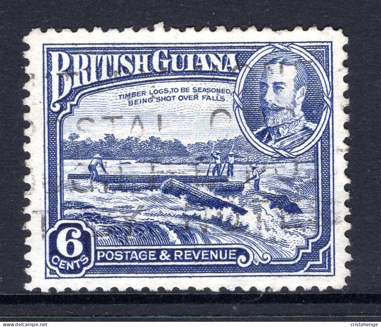 British Guiana 1934-51 KGV Pictorials - 6c Shooting Logs Over Falls Used (SG 292) - Britisch-Guayana (...-1966)