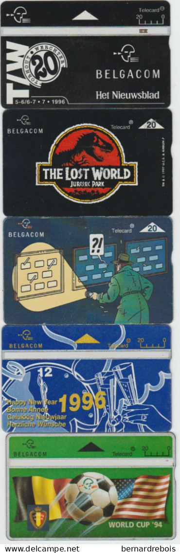 TC53 - 5 TC MAGNETIQUE DE BELGIQUE Pour 1 € - Autres & Non Classés