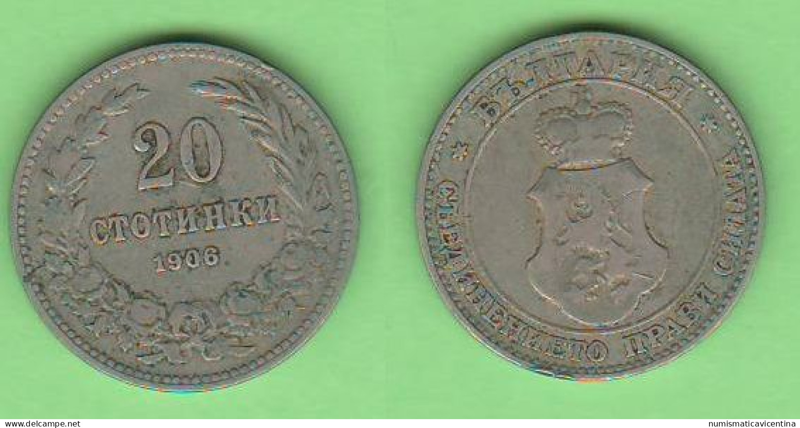 Bulgaria 20 Stotinki 1906 Bulgarie Silver Coin Bulgarien - Bulgarien