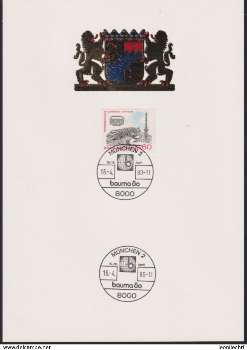 1979/80 Berlin Mi:DE-BE 591 Berlin Sonderstempel: MÜNCHEN 2, "bauma 80" 16.4.1980 - Lettres & Documents