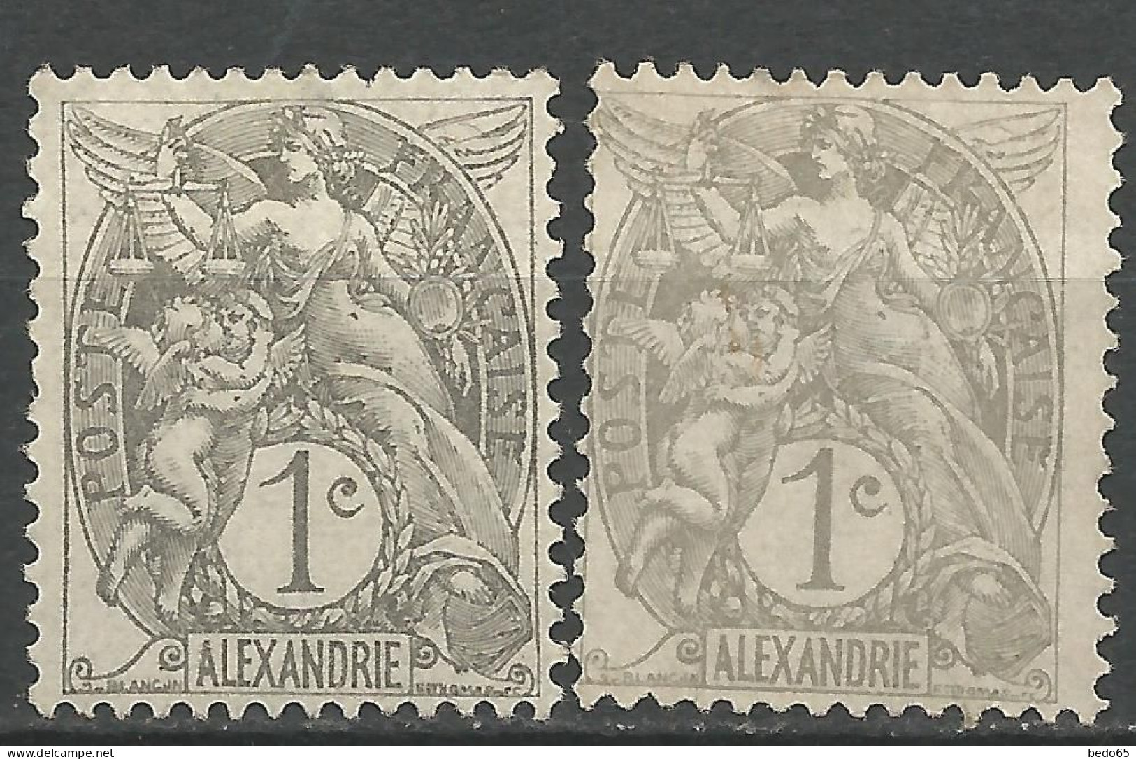 ALEXANDRIE N° 19 X 2 Nuances  NEUF(*) Sans Gom / No Gum - Neufs