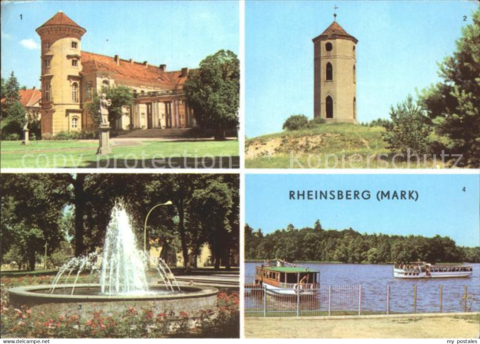 72279799 Rheinsberg Schloss Jetzt Sanatorium Leuchtturm Springbrunnen Rheinsberg - Zechlinerhütte