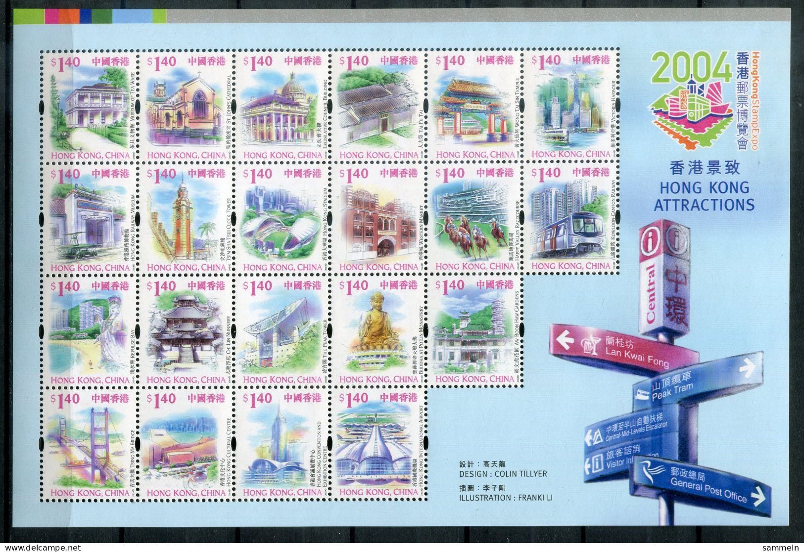 HONGKONG 1147-1167 KB Mnh - Attractions - HONG KONG - Blocks & Sheetlets