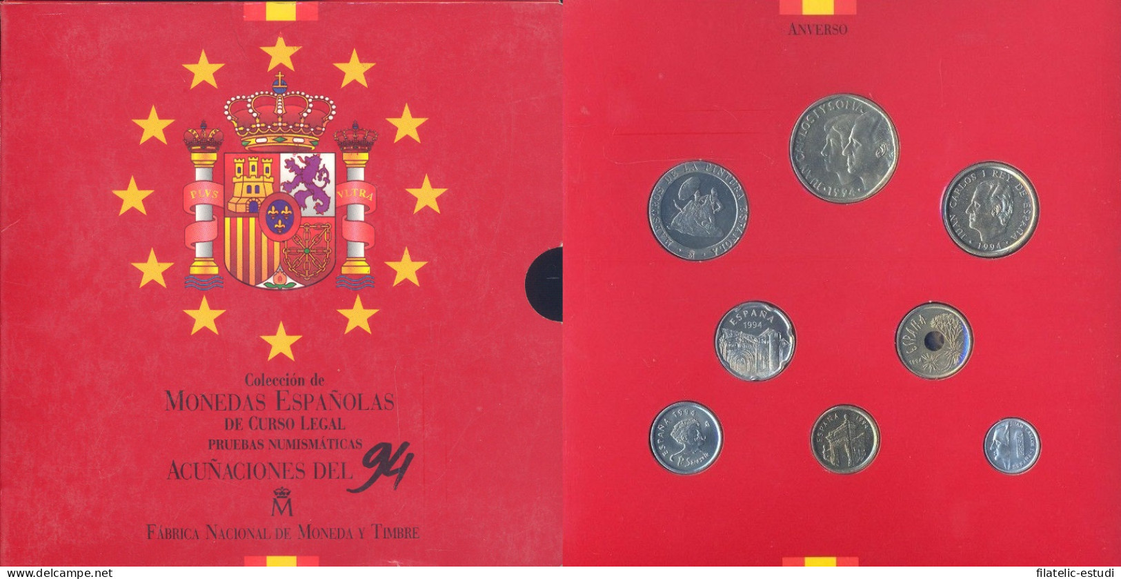 España  Spain  Cartera Oficial Pesetas 1994 Juan Carlos I FNMT - Mint Sets & Proof Sets