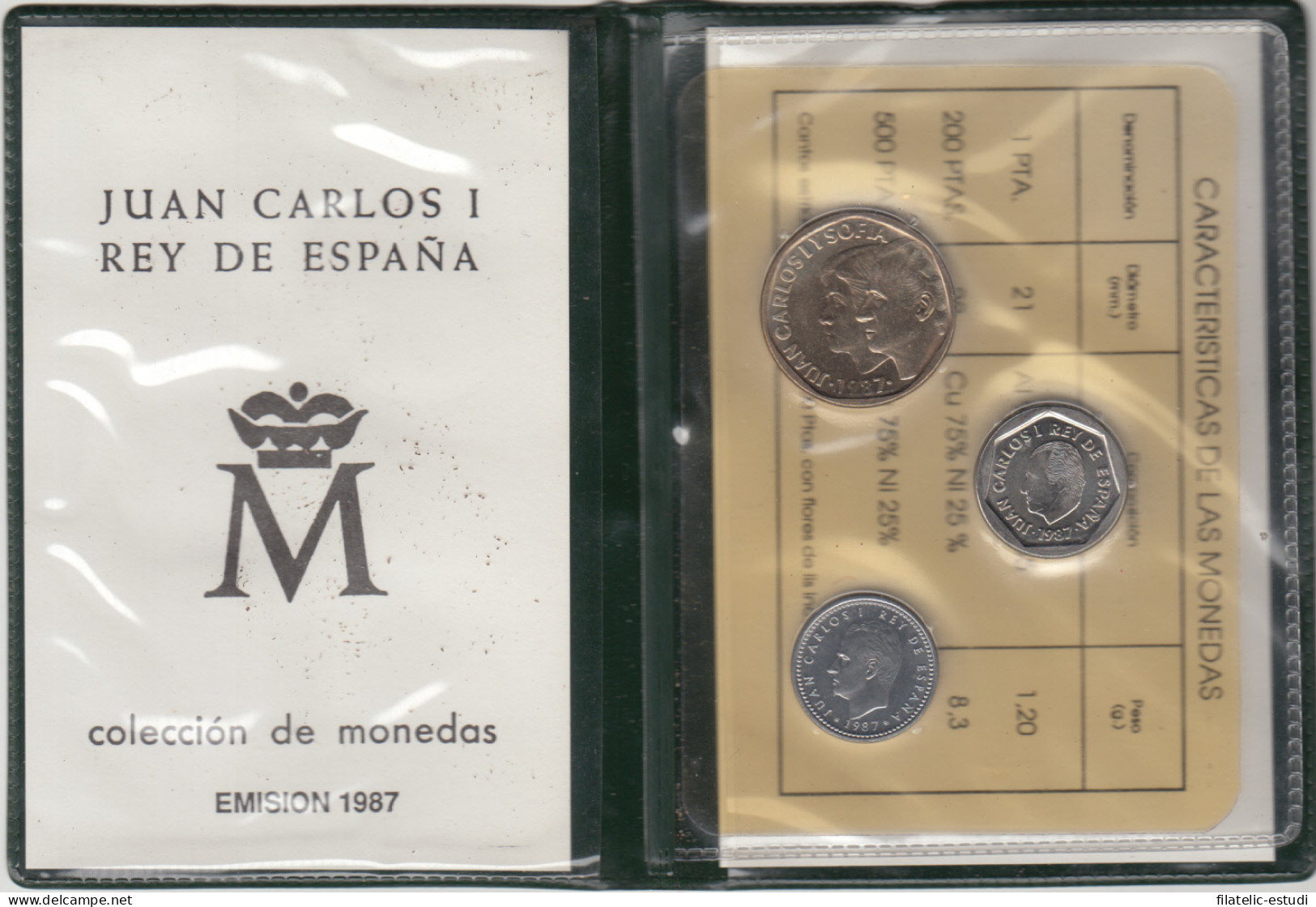 España Spain Cartera Oficial Pesetas 1987 Juan Carlos  I FNMT - Ongebruikte Sets & Proefsets