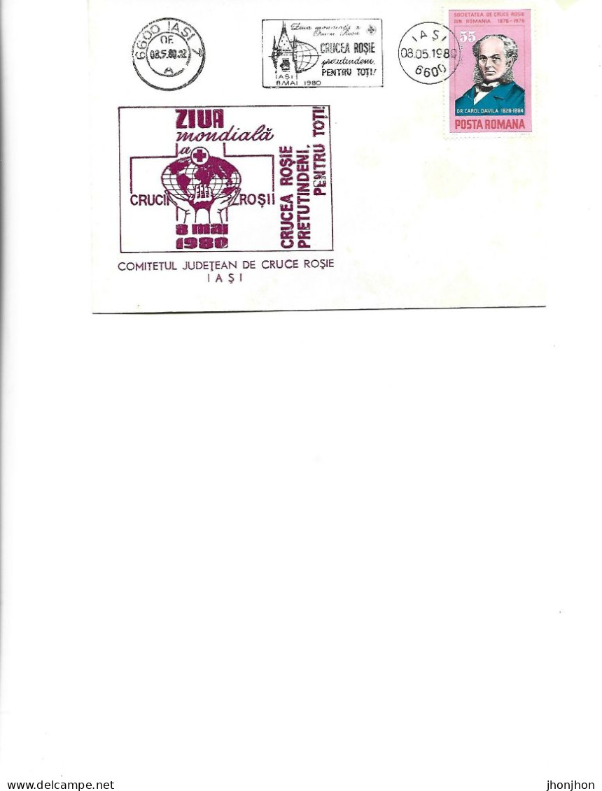 Romania  - Occasional Envelope 1979  Iasi -   World Red Cross Day, Philatelic Exhibition 05/08, Iasi 1980 - Lettres & Documents