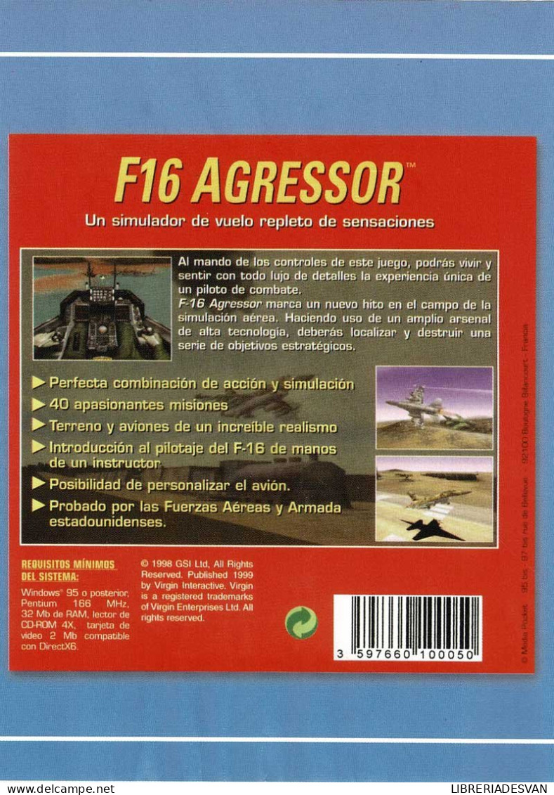 F-16 Aggressor. Versión Completa. PC - Jeux PC