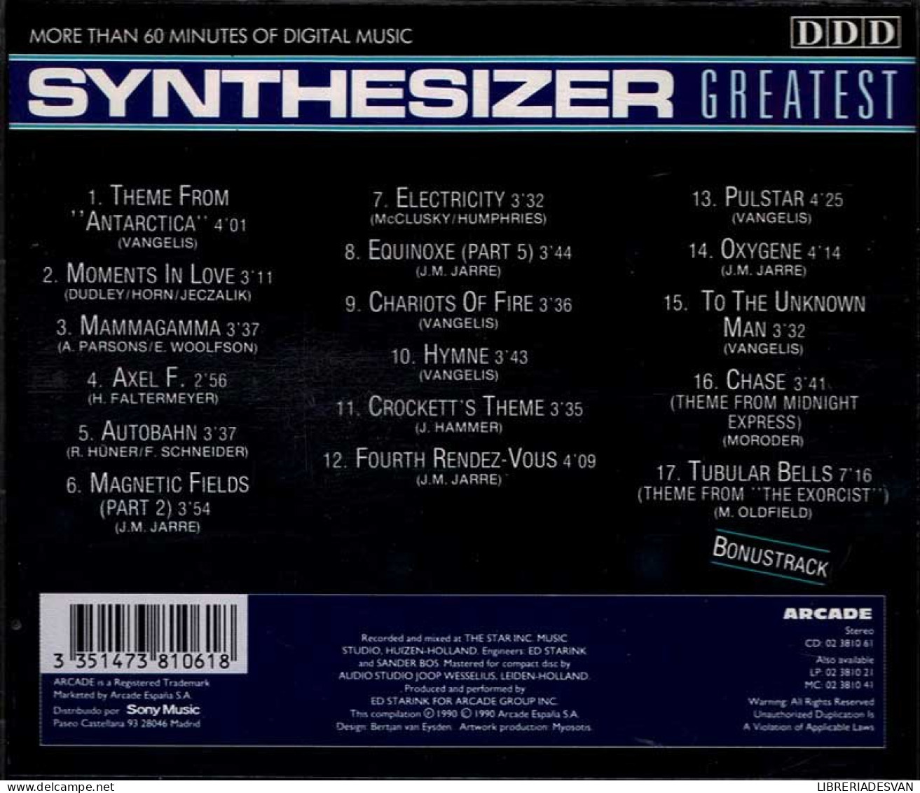 Synthesizer Greatest. CD - New Age