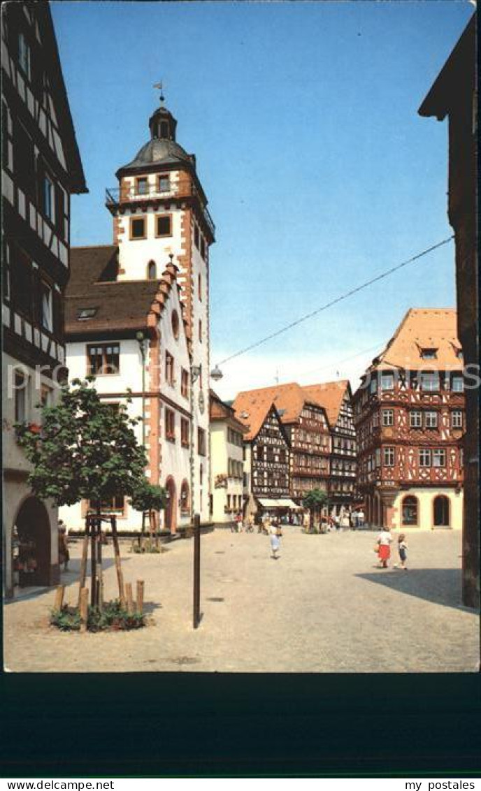 72270910 Mosbach Baden Marktplatz Rathaus Palmsches Haus Fachwerkhaus Mosbach - Mosbach