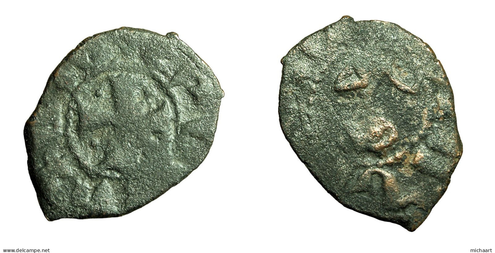 Cilician Armenia Medieval Coin Levon III Or IV 19mm King / Cross 04383 - Armenien