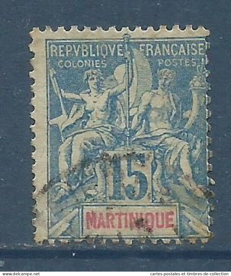 MARTINIQUE , Timbre Du Type De 1892 , 15 Cts , N° Y&T 36 , ( O ) , µ - Used Stamps