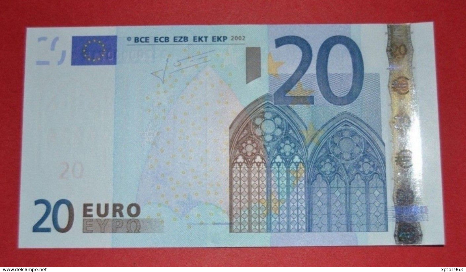 20 EURO PORTUGAL - U018F5 - NICE Serial Number - M83700000715 / Perfect UNC - 20 Euro