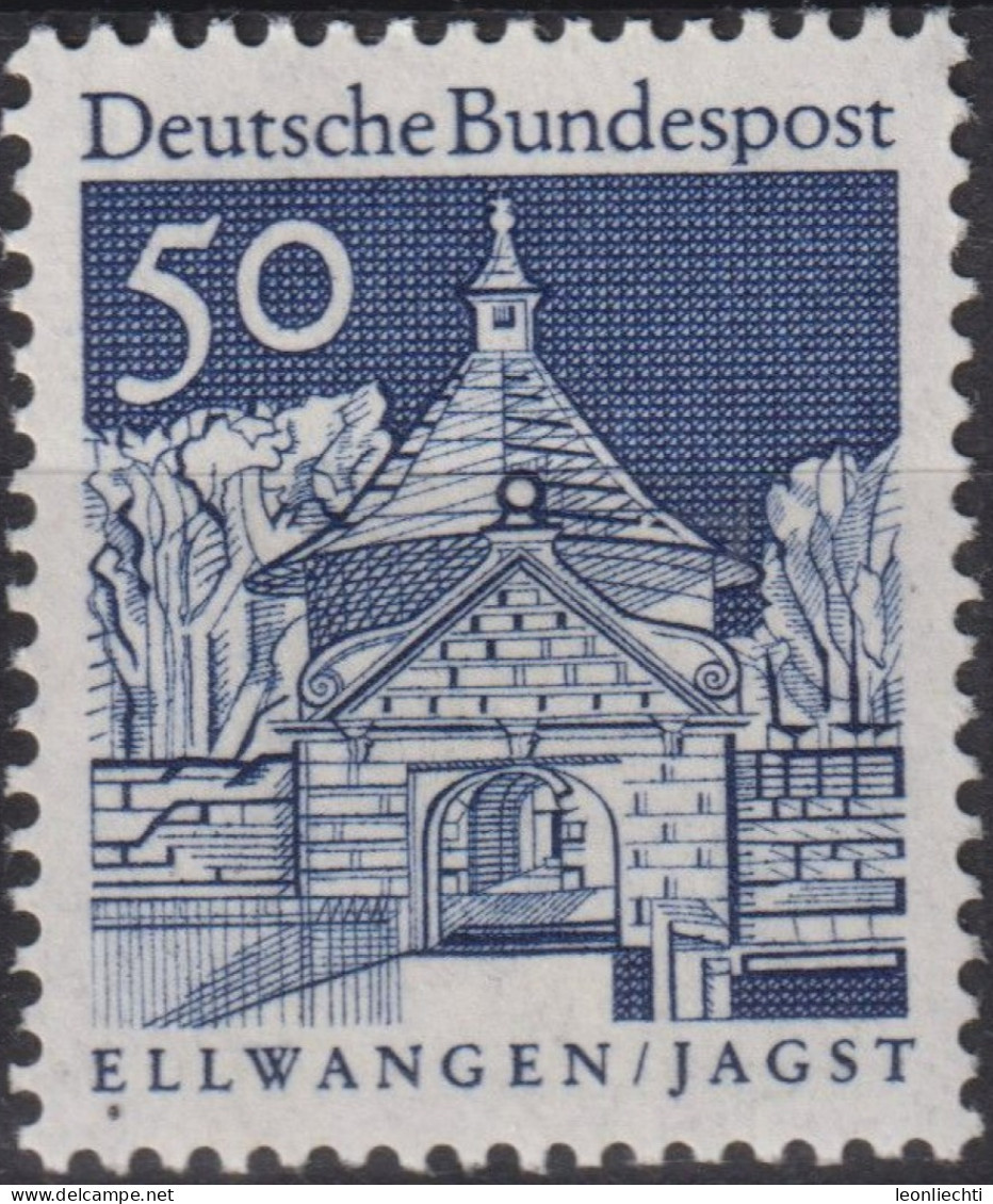 1967 Deutschland > BRD, ** Mi:DE 495, Sn:DE 943, Yt:DE 394, Ellwangen / Jagst - Iglesias Y Catedrales