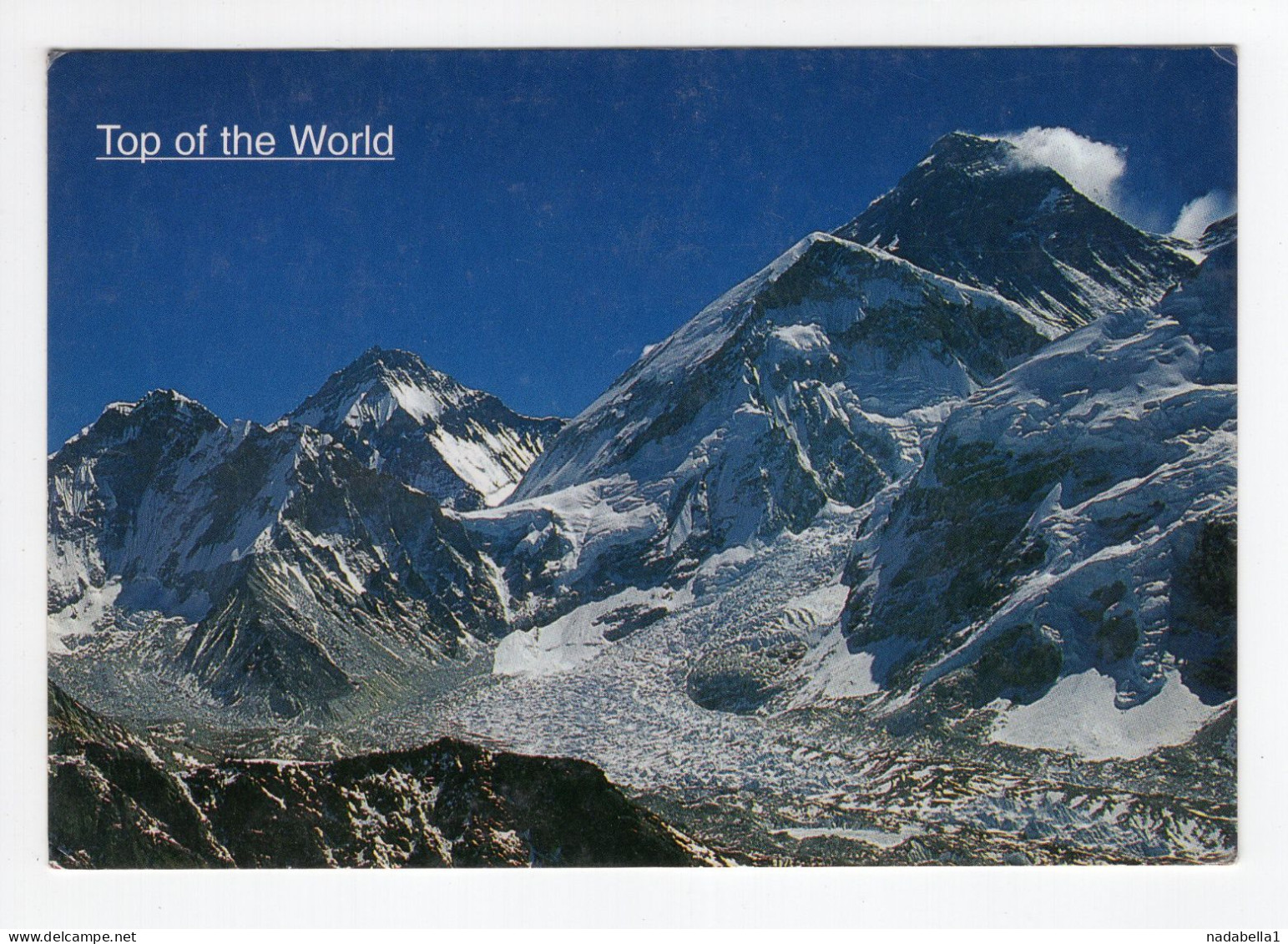 2010. NEPAL,MT. EVEREST,TOP OF THE WORLD,POSTCARD,USED TO SERBIA,BELGRADE - Nepal