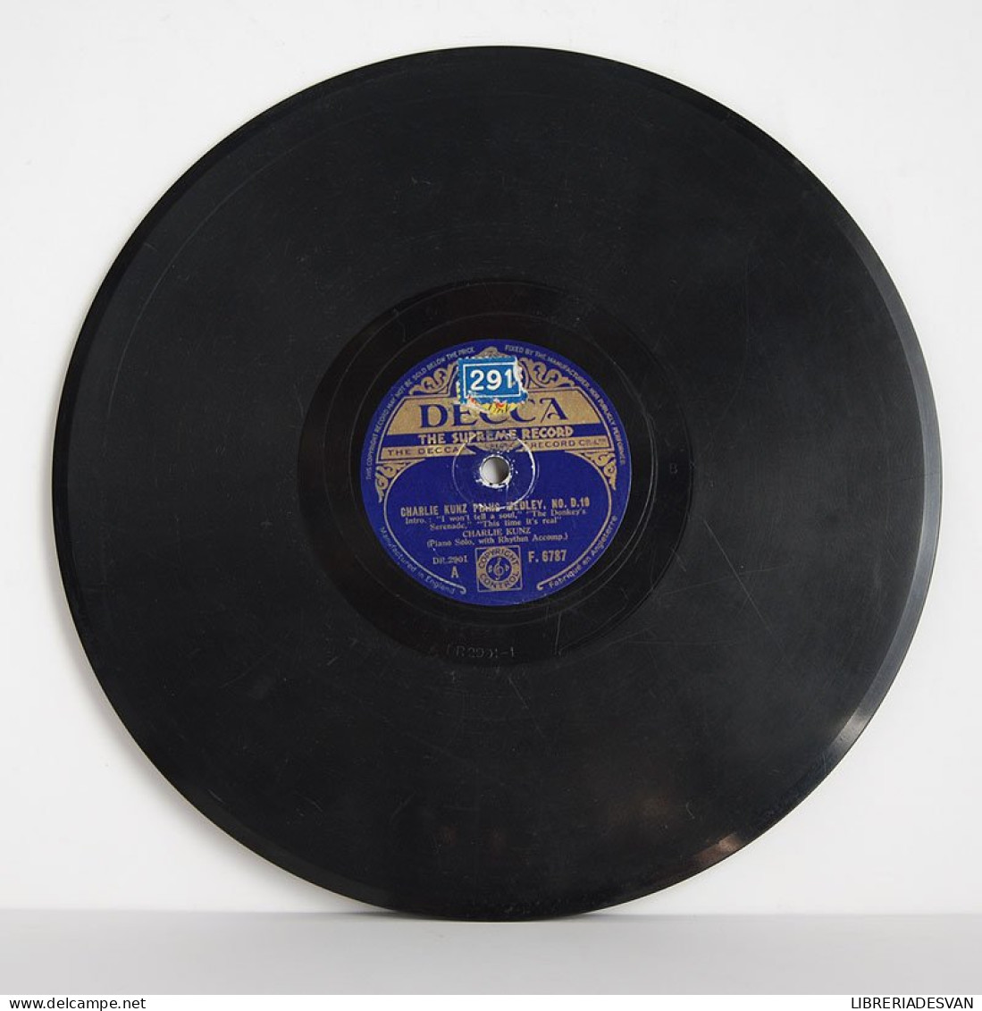 Charlie Kunz Piano Medley Nº 19. Disco De Pizarra - 78 Rpm - Gramophone Records