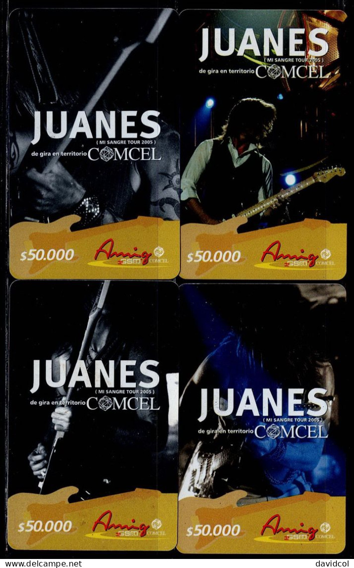 TT126-COLOMBIA PREPAID CARDS - 2007 - USED - AMIGO - $ 30.000 - JUANES COLOMBIAN POP SINGER - Kolumbien