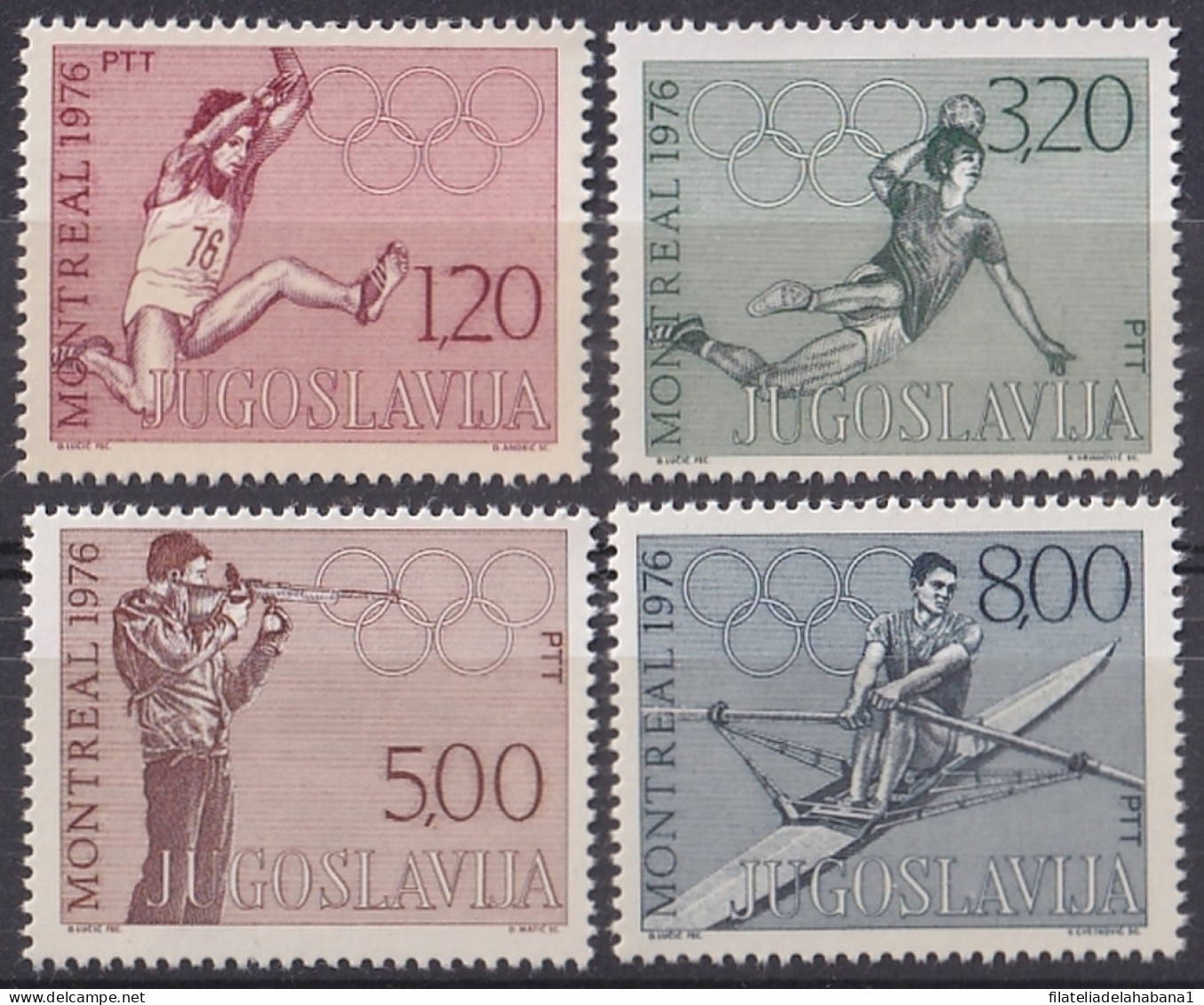 F-EX47596 YUGOSLAVIA MNH 1976 MONTREAL OLYMPIC GAMES ATHLETISM HANDBALL SHUTTING.  - Zomer 1976: Montreal