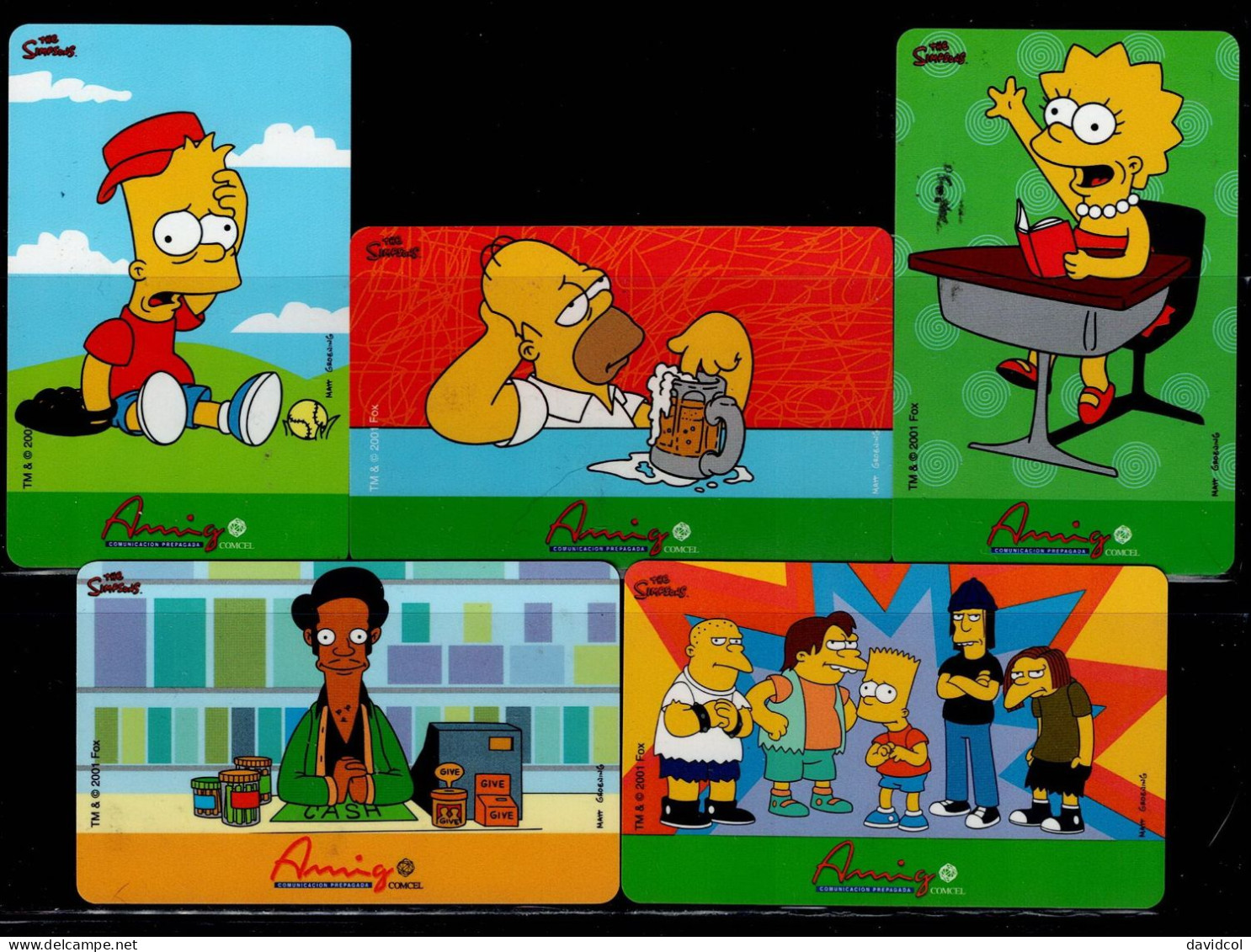 TT137-COLOMBIA PREPAID CARDS - 2002 - USED - AMIGO - THE SIMPSONS (#6) - Colombia