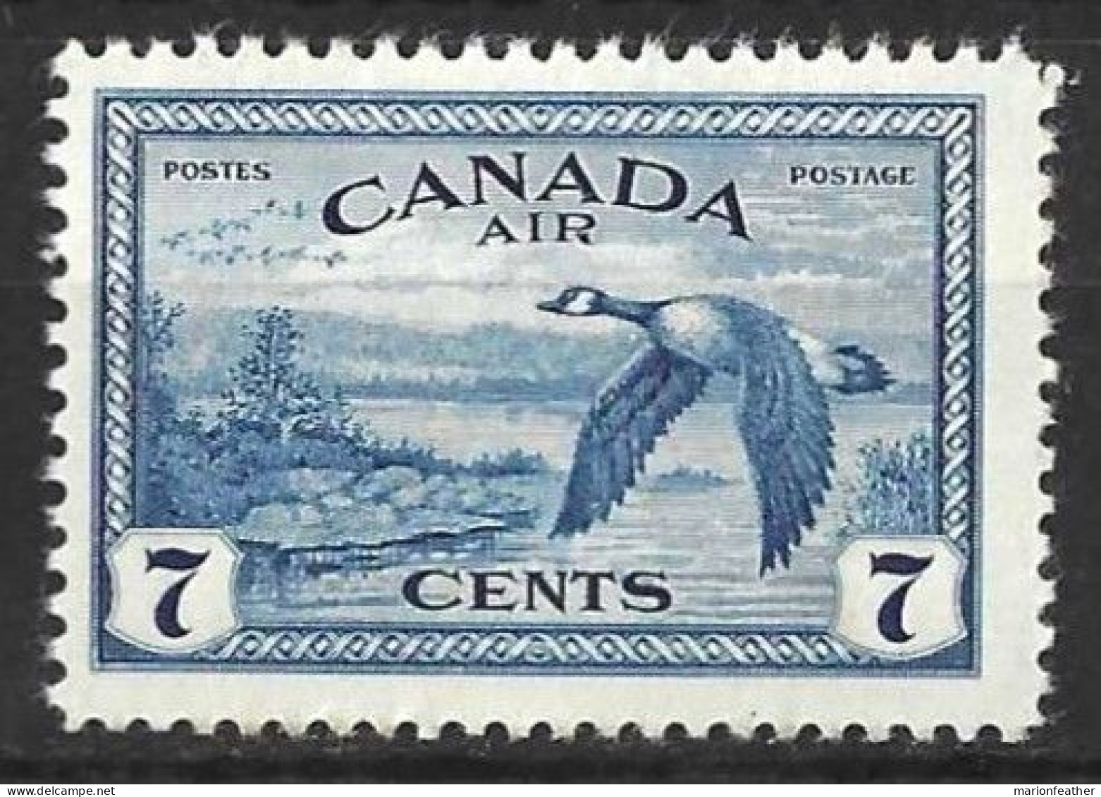 CANADA...KING GEORGE VI...(1936-52..)....." 1946.."....AIR....7c.....SG407.....MH... - Unused Stamps