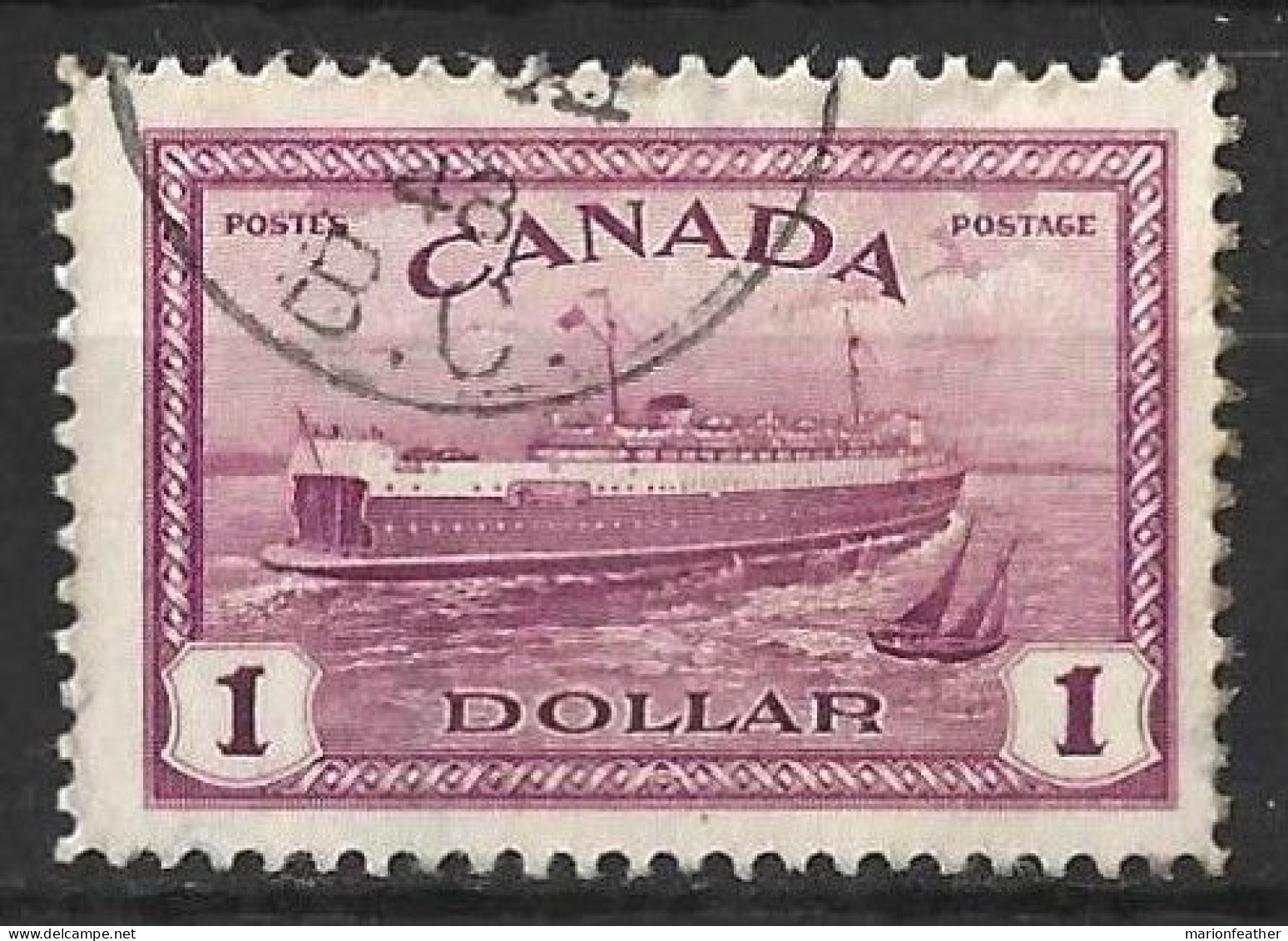 CANADA...KING GEORGE VI...(1936-52..)..." 1946.."....$1.....SG406....GOOD CDS....USED... - Gebraucht