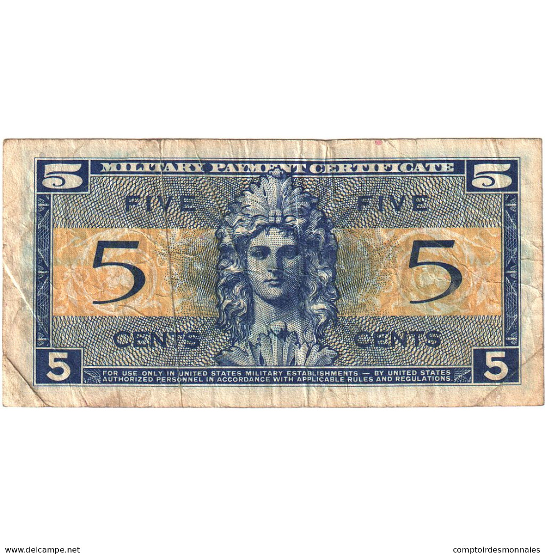 Billet, États-Unis, 5 Cents, Undated (1954), KM:M29a, TB - 1954-1958 - Series 521