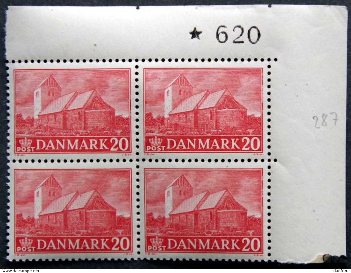 Denmark  1944 Dorfkirchen  MiNr.284    MNH (**)   ( Lot KS 1694 ) - Neufs