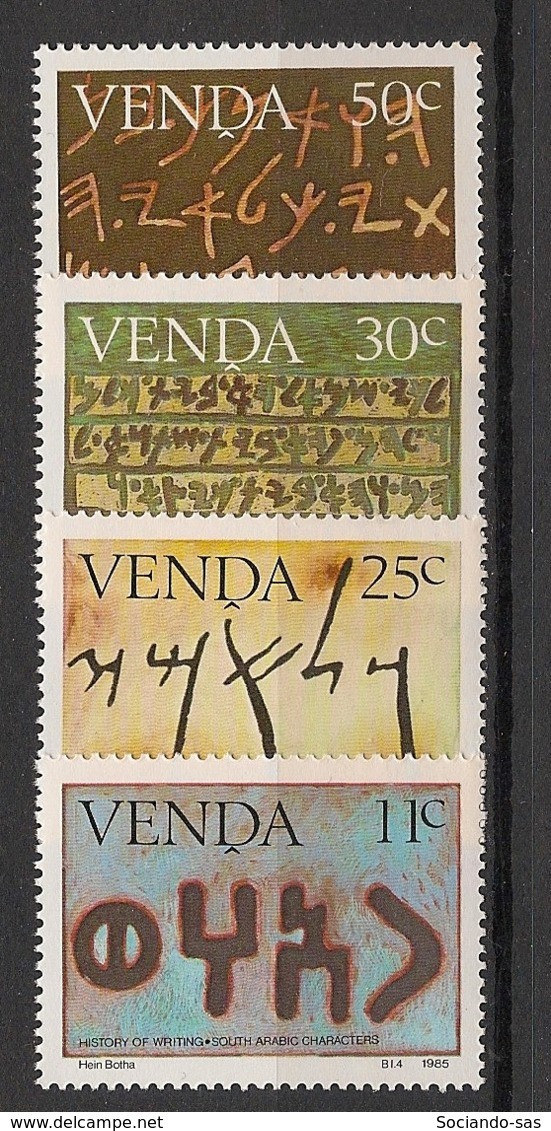 VENDA - 1985 - N°YT. 107 à 110 - History Of Writing - Neuf Luxe ** / MNH / Postfrisch - Venda