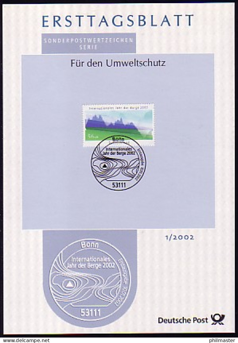 Ersttagsblätter ETB Bund Jahrgang 2002 Nr. 1 - 49 Komplett - Autres & Non Classés